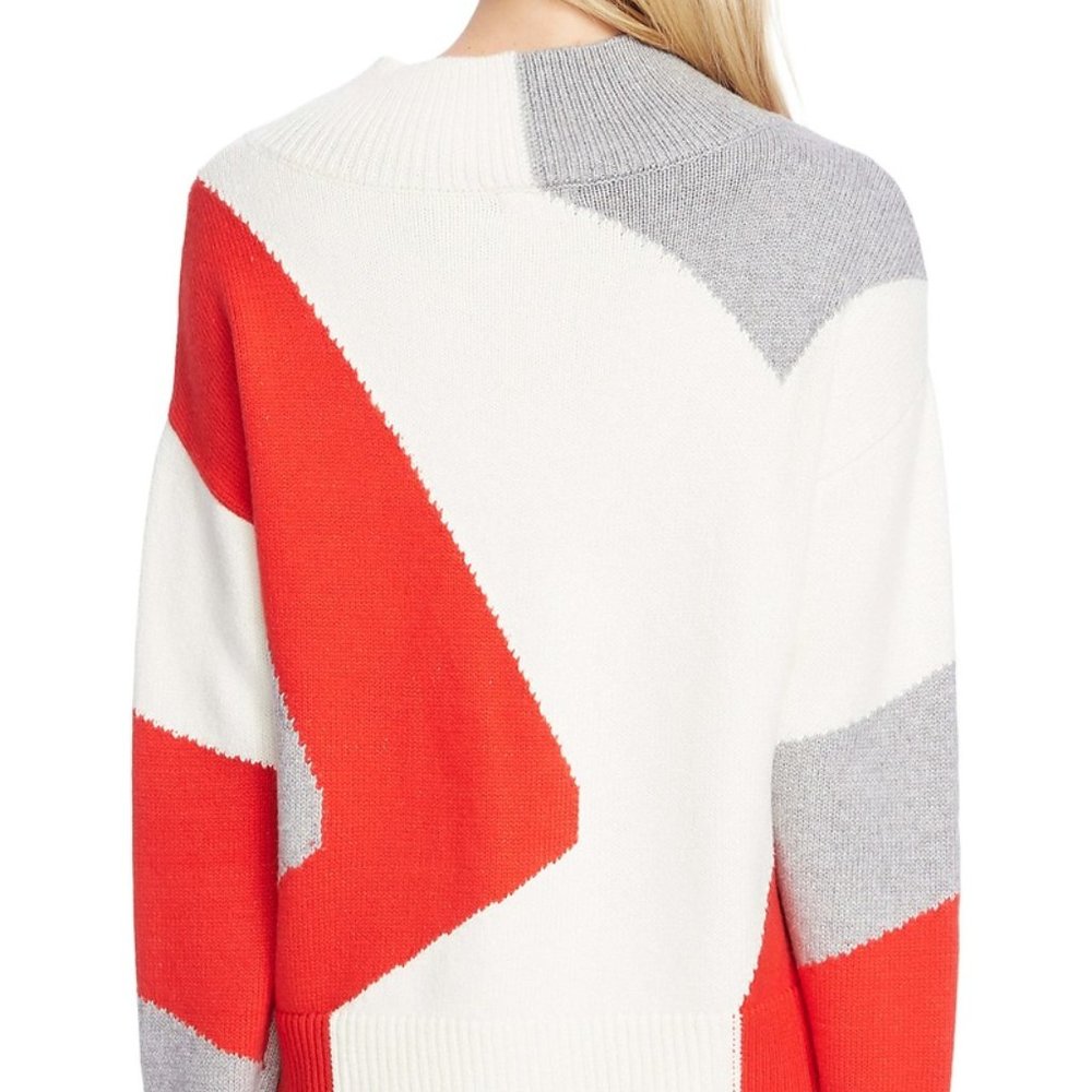 Brand New Vince Camuto Intarsia Mock-Neck Sweater